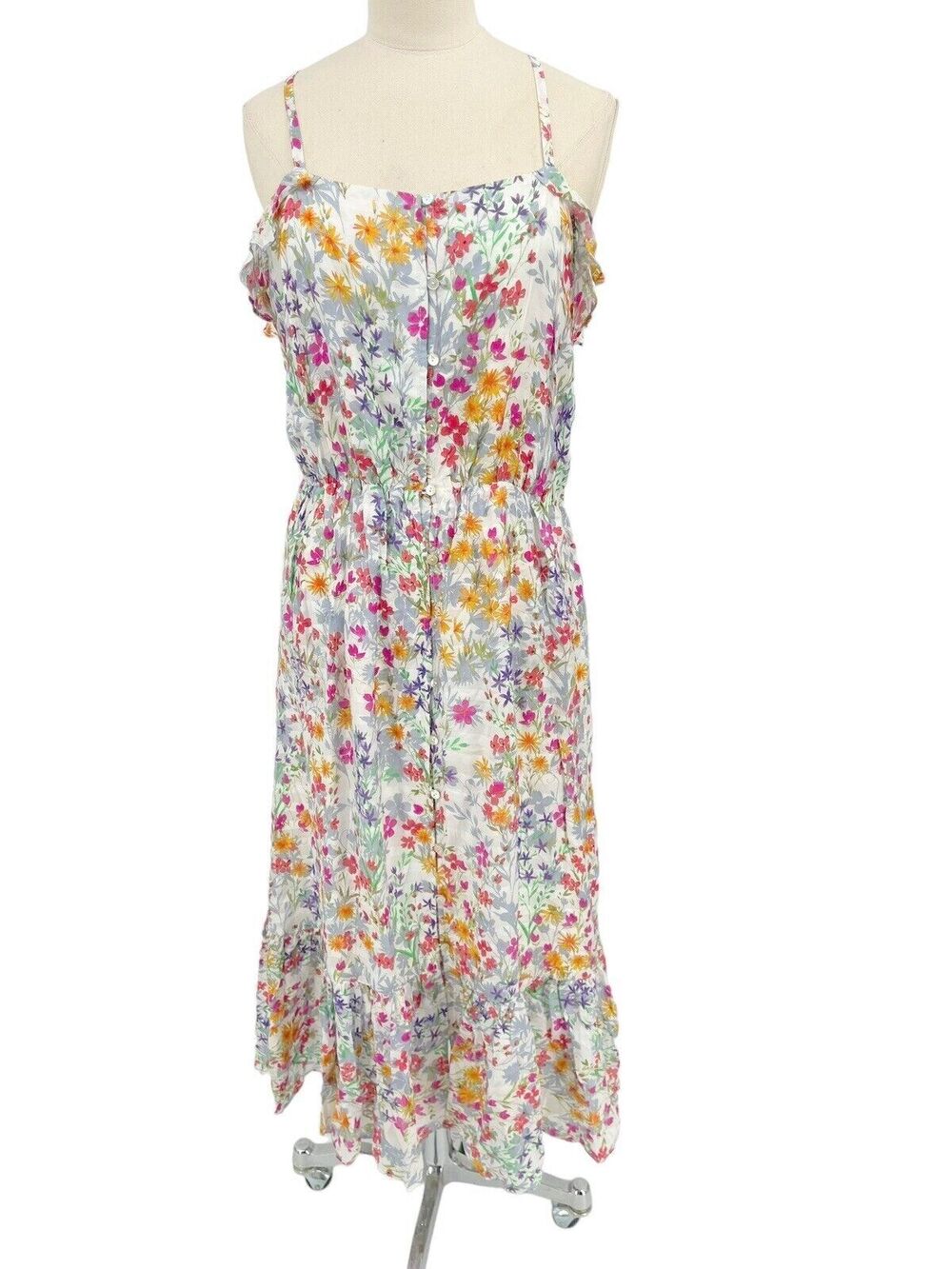 NWT J Jill Dress Summer Garden Floral Sleeveless Size XSP